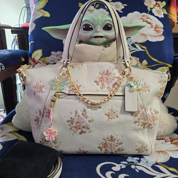 Coach Prairie Satchel in Chalk Rose Bouquet - Picture 3 of 15